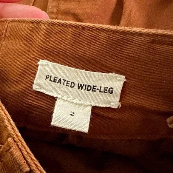 Madewell Wide Leg Pleated Pants 2 - Picture 7 of 8